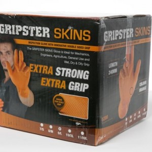 gripster skins orange nitrile gloves