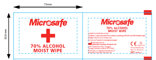 Alcohol Wipes, 1000 sachets per case