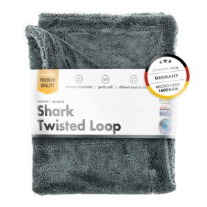 chemicalworkz Shark Twisted Loop Drying Towel – 80 x 50cm – Grey
